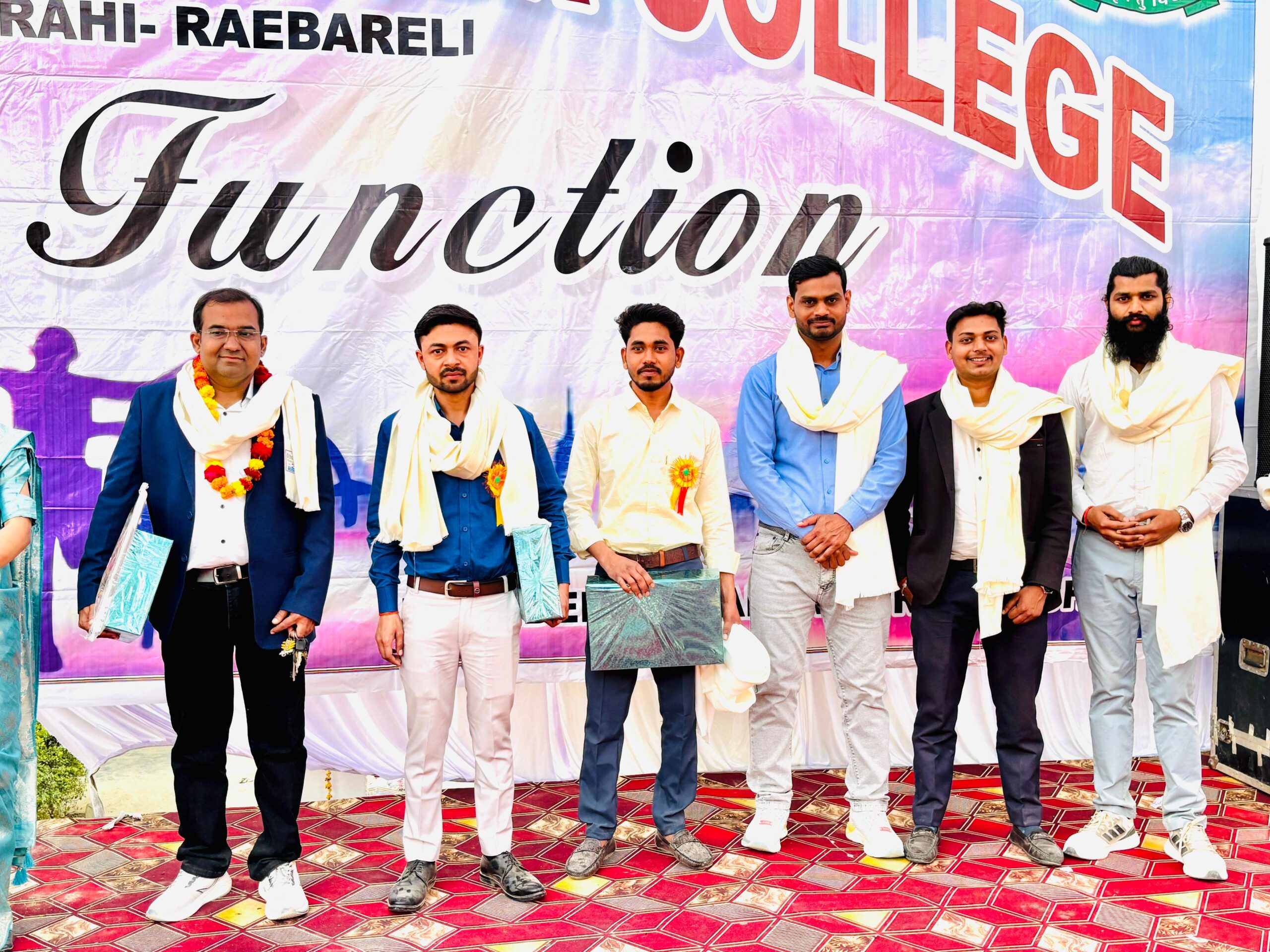 Annual Function celebration on stage at Karpoori Thakur Intermediate College